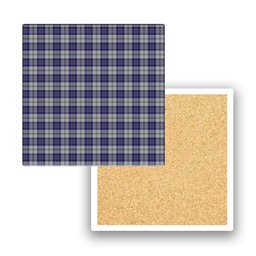 ScotsTee Shop Scottish McPherson Dress Blue Tartan Drinks Coasters – Wood, Rubber, Ceramic