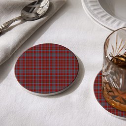 ScotsTee Shop Scottish Murray of Polmaise Tartan Drinks Coasters – Wood, Rubber, Ceramic