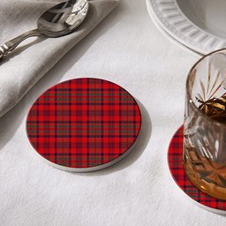 ScotsTee Shop Scottish Murray of Tullibardine Modern Tartan Drinks Coasters – Wood, Rubber, Ceramic