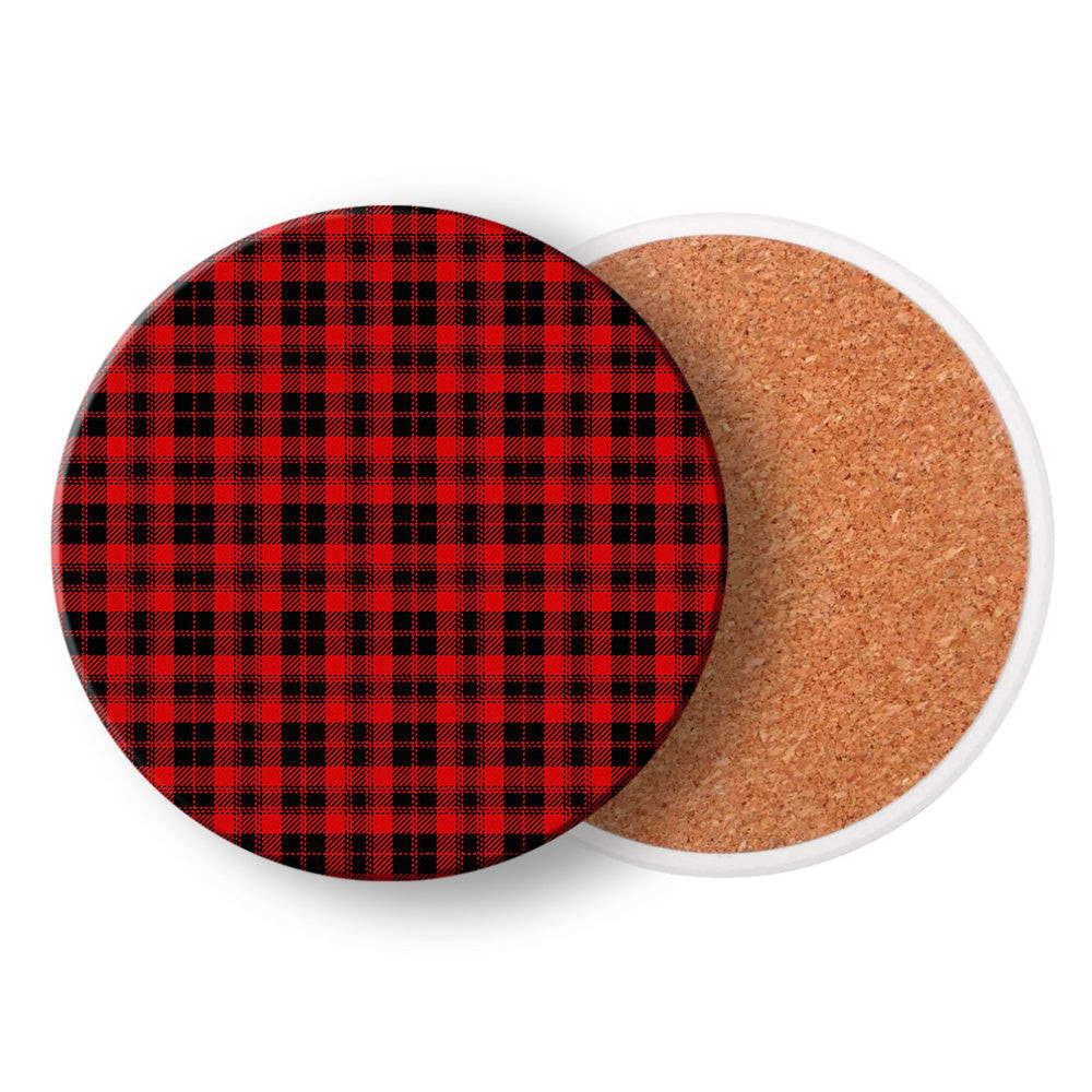 ScotsTee Shop Scottish Murray of Ochtertyre Modern Tartan Drinks Coasters – Wood, Rubber, Ceramic