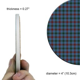 ScotsTee Shop Scottish Montgomery of Ayrshire Ancient Tartan Drinks Coasters – Wood, Rubber, Ceramic
