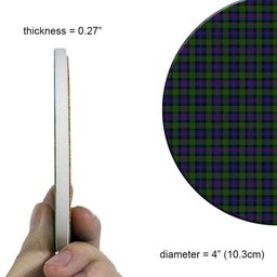ScotsTee Shop Scottish Murray of Atholl Tartan Drinks Coasters – Wood, Rubber, Ceramic