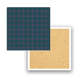 ScotsTee Shop Scottish Pitcairn Heritage Hunting Tartan Drinks Coasters – Wood, Rubber, Ceramic