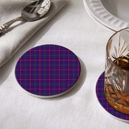 ScotsTee Shop Scottish Pride of Glencoe Tartan Drinks Coasters – Wood, Rubber, Ceramic