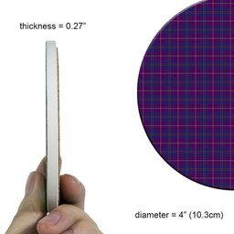 ScotsTee Shop Scottish Pride of Glencoe Tartan Drinks Coasters – Wood, Rubber, Ceramic