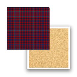 ScotsTee Shop Scottish Nicolson of Tiree & Coll Tartan Drinks Coasters – Wood, Rubber, Ceramic