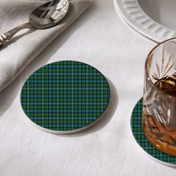 ScotsTee Shop Scottish Robertson Hunting Ancient Clan Tartan Drinks Coasters – Wood, Rubber, Ceramic