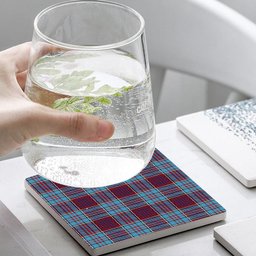 ScotsTee Shop Scottish Royal Canadian Air Force Modern Tartan Drinks Coasters – Wood, Rubber, Ceramic