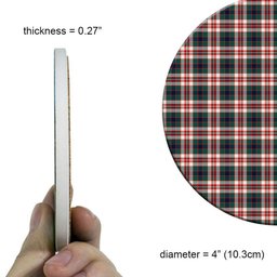 ScotsTee Shop Scottish Robertson Dress Modern Tartan Drinks Coasters – Wood, Rubber, Ceramic