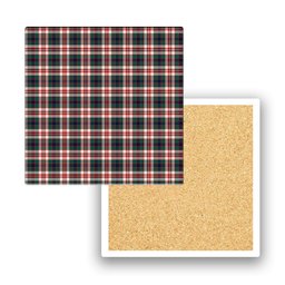 ScotsTee Shop Scottish Robertson Dress Modern Tartan Drinks Coasters – Wood, Rubber, Ceramic