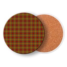 ScotsTee Shop Scottish Scrimgeour of Glassary Tartan Drinks Coasters – Wood, Rubber, Ceramic