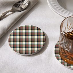 ScotsTee Shop Scottish Stewart Dress Ancient SC Tartan Drinks Coasters – Wood, Rubber, Ceramic