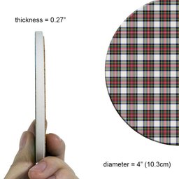 ScotsTee Shop Scottish Stewart Dress Modern Tartan Drinks Coasters – Wood, Rubber, Ceramic