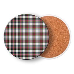 ScotsTee Shop Scottish Stewart Dress Modern Tartan Drinks Coasters – Wood, Rubber, Ceramic