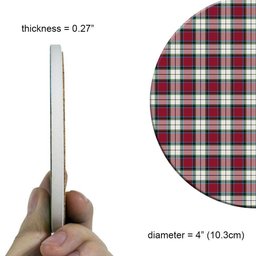 ScotsTee Shop Scottish Rose Dress Modern Tartan Drinks Coasters – Wood, Rubber, Ceramic