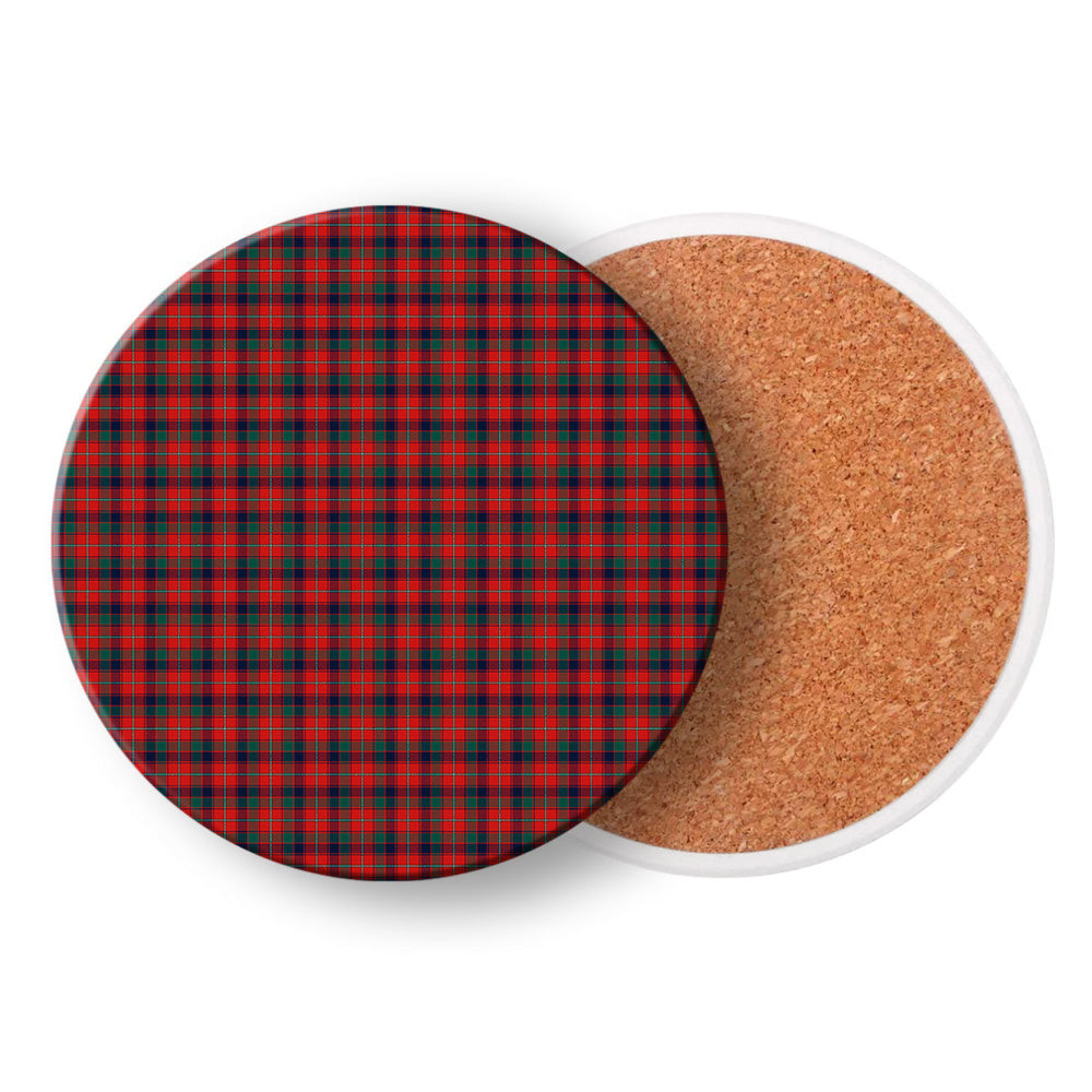ScotsTee Shop Scottish Robertson White line New Modern Tartan Drinks Coasters – Wood, Rubber, Ceramic