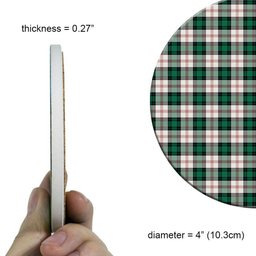 ScotsTee Shop Scottish Ross Arisaid Modern Tartan Drinks Coasters – Wood, Rubber, Ceramic