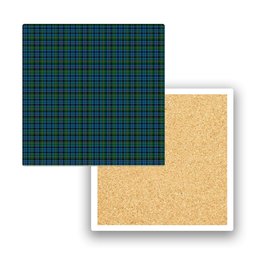 ScotsTee Shop Scottish Stephenson Hunting 2 Tartan Drinks Coasters – Wood, Rubber, Ceramic