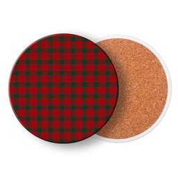 ScotsTee Shop Scottish Robertson Vestiarium Scoticum Tartan Drinks Coasters – Wood, Rubber, Ceramic