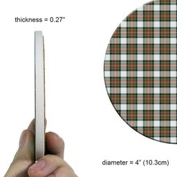 ScotsTee Shop Scottish Stewart Dress Ancient Tartan Drinks Coasters – Wood, Rubber, Ceramic