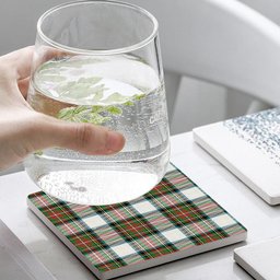 ScotsTee Shop Scottish Stewart Dress Ancient Tartan Drinks Coasters – Wood, Rubber, Ceramic