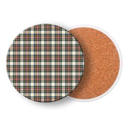 ScotsTee Shop Scottish Stewart Dress Modern SC Tartan Drinks Coasters – Wood, Rubber, Ceramic