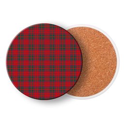 ScotsTee Shop Scottish Shaw of Tordarroch Modern Tartan Drinks Coasters – Wood, Rubber, Ceramic