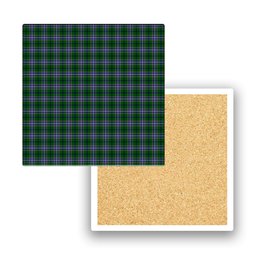 ScotsTee Shop Scottish Wishart Hunting SC Tartan Drinks Coasters – Wood, Rubber, Ceramic