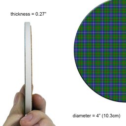 ScotsTee Shop Scottish Turnbull Hunting SC Tartan Drinks Coasters – Wood, Rubber, Ceramic