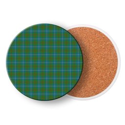 ScotsTee Shop Scottish Turnbull Hunting Ancient Clan Tartan Drinks Coasters – Wood, Rubber, Ceramic