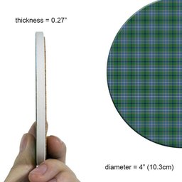 ScotsTee Shop Scottish Wishart Hunting Ancient Tartan Drinks Coasters – Wood, Rubber, Ceramic