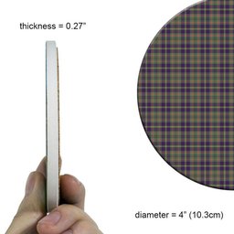 ScotsTee Shop Scottish Tailyour Weathered Tartan Drinks Coasters – Wood, Rubber, Ceramic