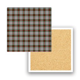 ScotsTee Shop Scottish Stewart Royal VS Tartan Drinks Coasters – Wood, Rubber, Ceramic