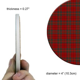 ScotsTee Shop Scottish Stewart of Galloway VS Tartan Drinks Coasters – Wood, Rubber, Ceramic