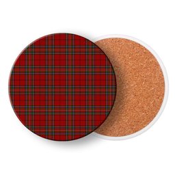 ScotsTee Shop Scottish Stewart of Galloway VS Tartan Drinks Coasters – Wood, Rubber, Ceramic
