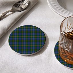 ScotsTee Shop Scottish Turnbull Hunting Tartan Drinks Coasters – Wood, Rubber, Ceramic