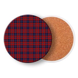 ScotsTee Shop Scottish Wishart Dress Tartan Drinks Coasters – Wood, Rubber, Ceramic