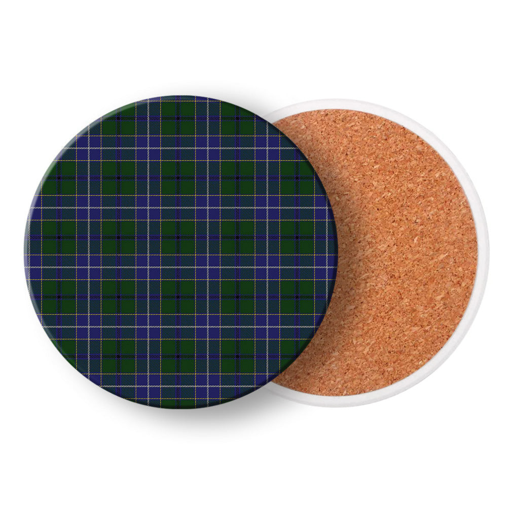 ScotsTee Shop Scottish Wishart Hunting Tartan Drinks Coasters – Wood, Rubber, Ceramic