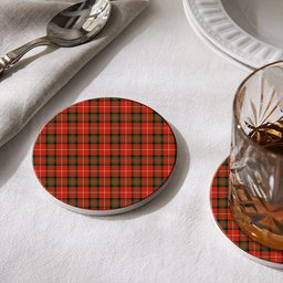 ScotsTee Shop Scottish Stuart Of Bute Ancient Tartan Drinks Coasters – Wood, Rubber, Ceramic