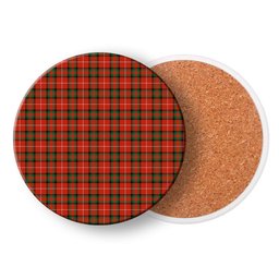 ScotsTee Shop Scottish Stuart Of Bute Ancient Tartan Drinks Coasters – Wood, Rubber, Ceramic