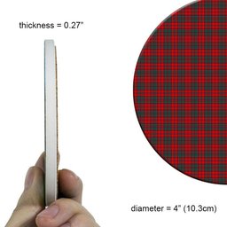 ScotsTee Shop Scottish Stewart of Appin Modern Clan Tartan Drinks Coasters – Wood, Rubber, Ceramic