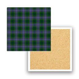 ScotsTee Shop Scottish Wishart Hunting Modern Tartan Drinks Coasters – Wood, Rubber, Ceramic