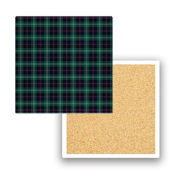 ScotsTee Shop Scottish Sutherland Old Modern Tartan Drinks Coasters – Wood, Rubber, Ceramic