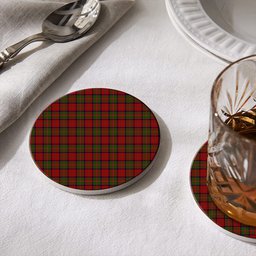 ScotsTee Shop Scottish Stewart of Ardshiel Tartan Drinks Coasters – Wood, Rubber, Ceramic