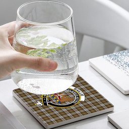ScotsTee Shop Scottish Baillie Dress Crest Tartan Drinks Coasters – Wood, Rubber, Ceramic