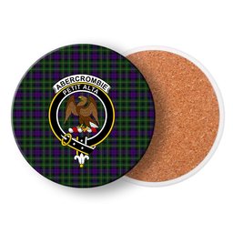 ScotsTee Shop Scottish Abercrombie Wilsons No 2-64 Crest Tartan Drinks Coasters – Wood, Rubber, Ceramic