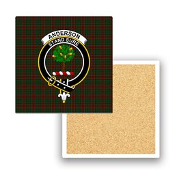 ScotsTee Shop Scottish Anderson Coulson Bonner 1 Crest Tartan Drinks Coasters – Wood, Rubber, Ceramic