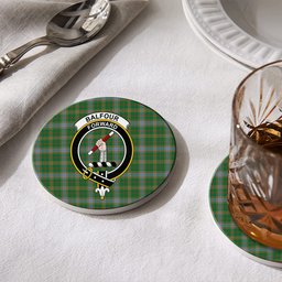 ScotsTee Shop Scottish Balfour Hunting Ancient Crest Tartan Drinks Coasters – Wood, Rubber, Ceramic