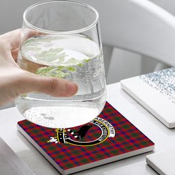 ScotsTee Shop Scottish Abernethy Colerain, USA Crest Tartan Drinks Coasters – Wood, Rubber, Ceramic