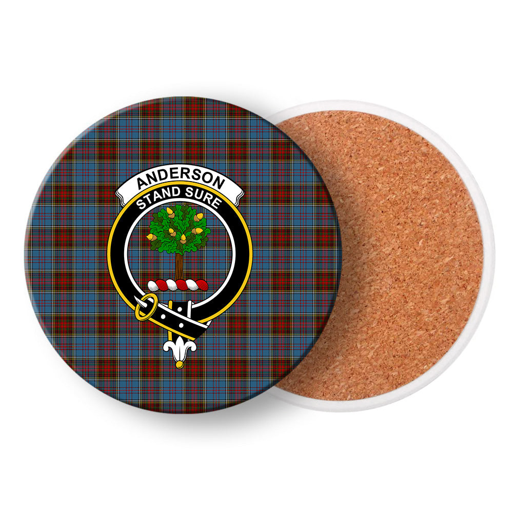 ScotsTee Shop Scottish Anderson MacGregor Hastie 1 Crest Tartan Drinks Coasters – Wood, Rubber, Ceramic